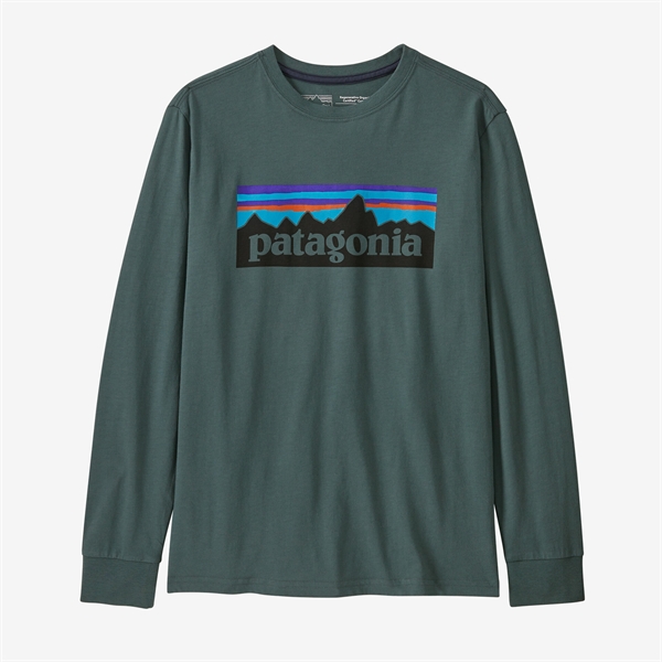 Patagonia Kids L/S Regenerative Organic Certified Cotton P-6 T-Shirt - Nouveau Green